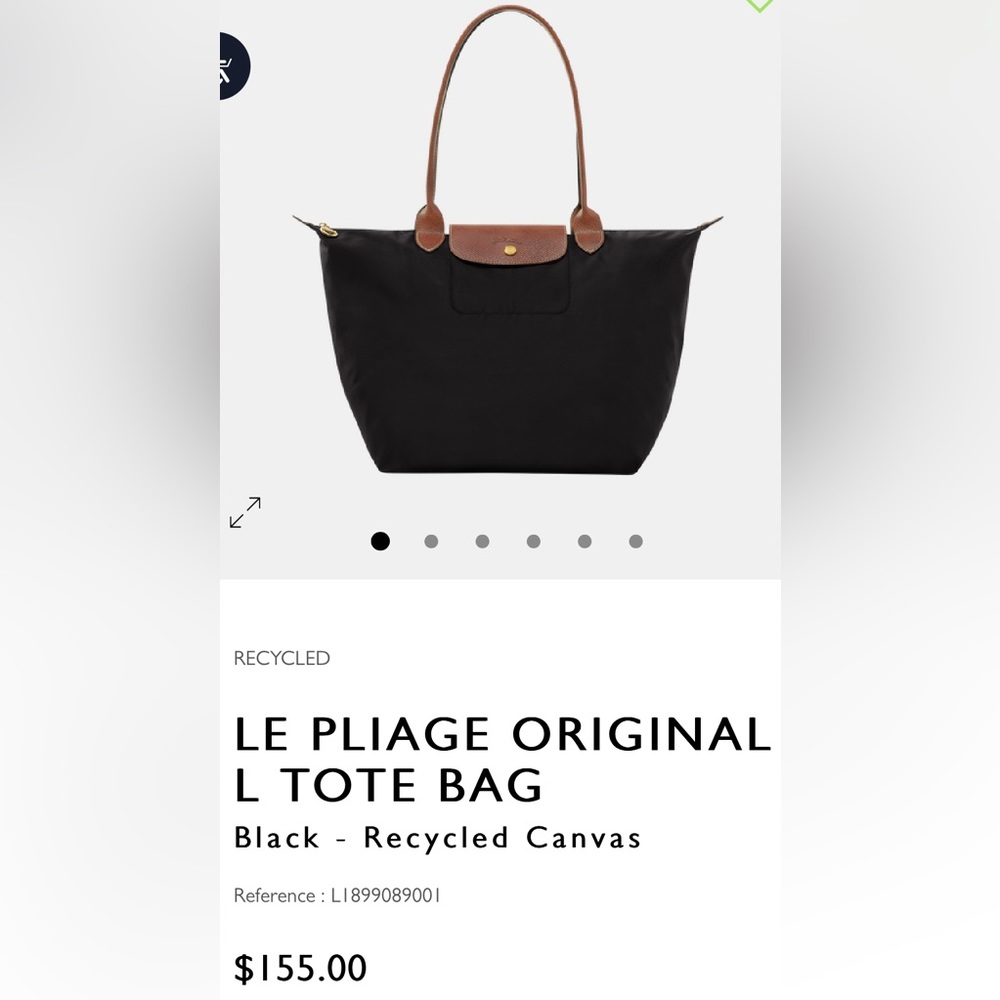 LONGCHAMP LE PLIAGE Original Handle Tote Bag in size large
